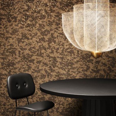 ARTE - Moooi Wallcovering Bearded Leopard - Farbe Blackened Gold - Raumbild
