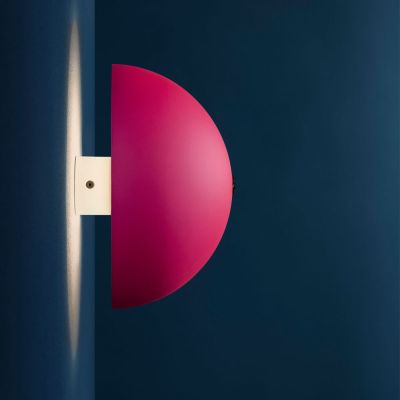 Catellani & Smith Wandleuchte Ale W, Fluoreszierend-Magenta, Seitenansicht
